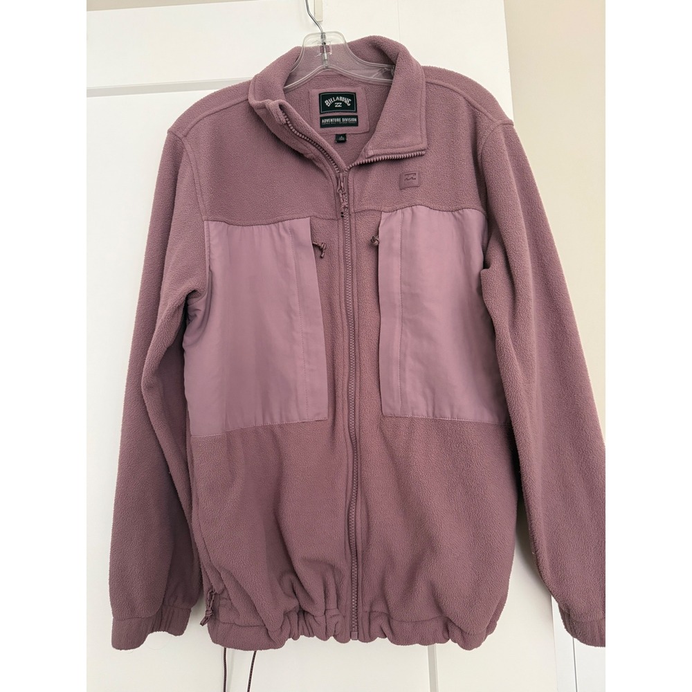 Billabong Adventure Division Mauve Purple Full Zip Fleece Jacket Small A/DIV